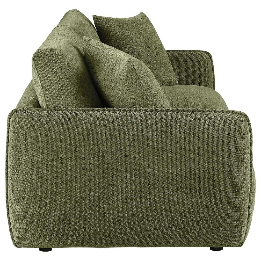Elysia Chenille Upholstered Modular Lounge Loveseat Green