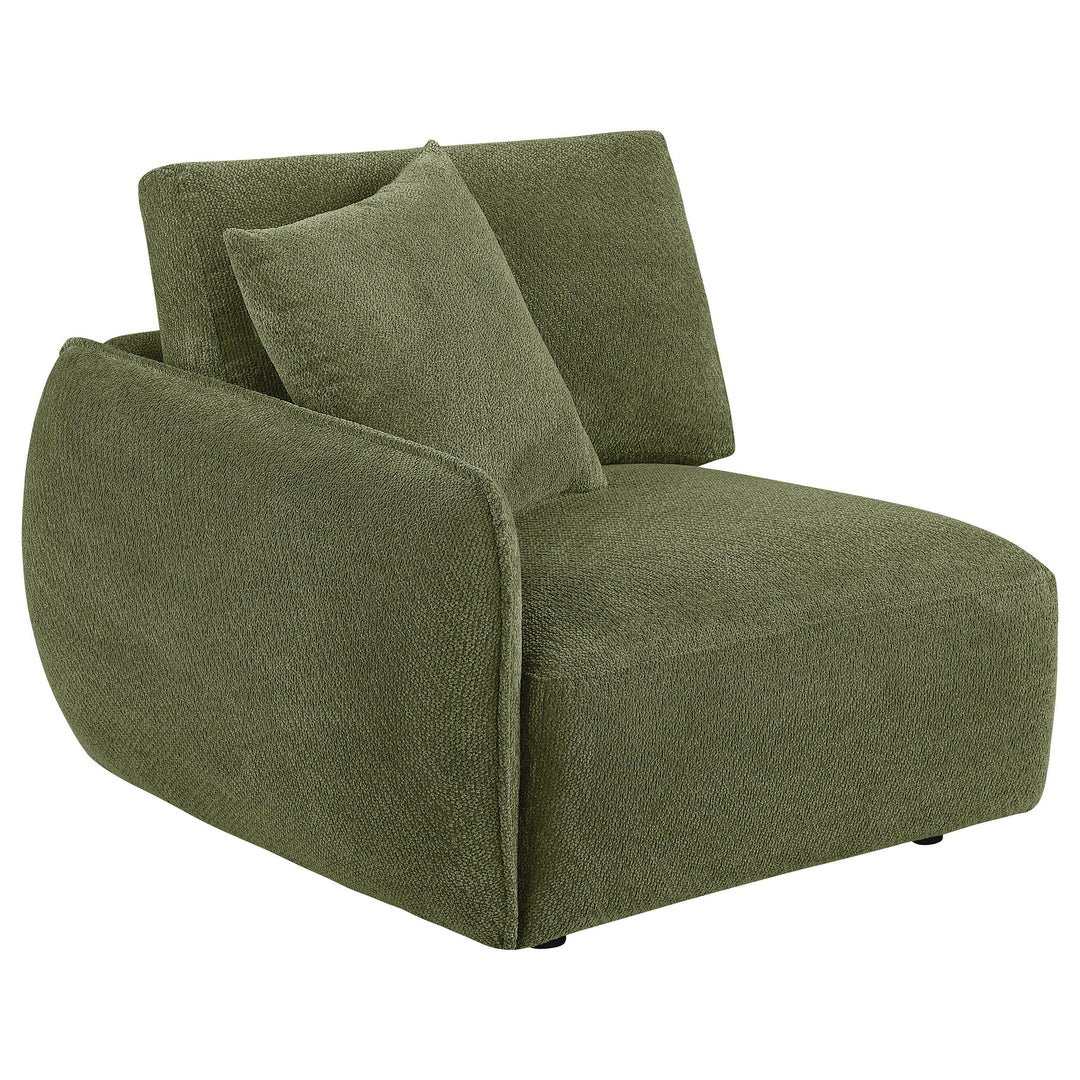 Elysia 5-piece Chenille Upholstered Modular Sectional Sofa Green