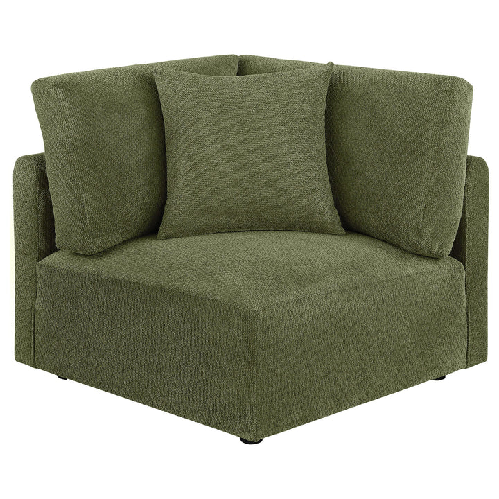Elysia 6-piece Chenille Upholstered Modular Sectional Sofa Green