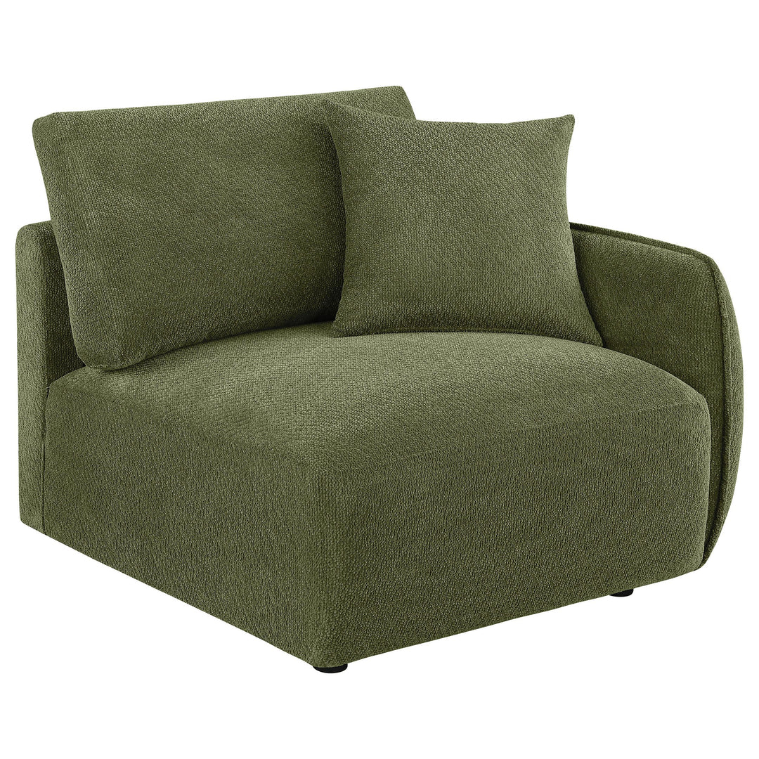 Elysia 6-piece Chenille Upholstered Modular Sectional Sofa Green