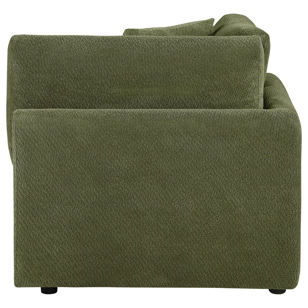 Elysia Chenille Upholstered Modular Corner Chair Green