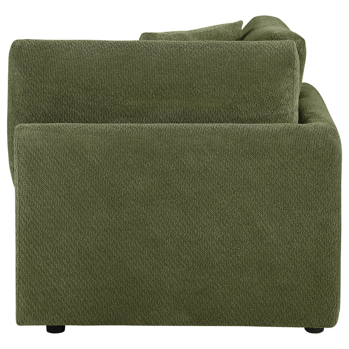 Elysia Chenille Upholstered Modular Corner Chair Green