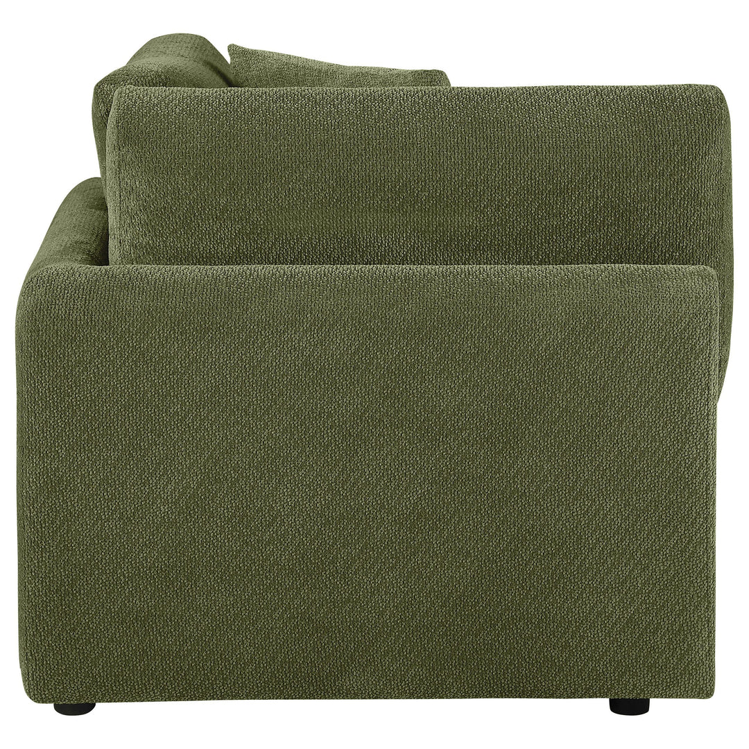 Elysia Chenille Upholstered Modular Corner Chair Green