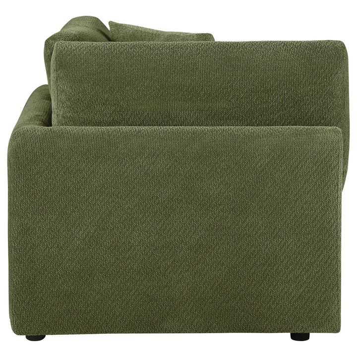 Elysia Chenille Upholstered Modular Corner Chair Green