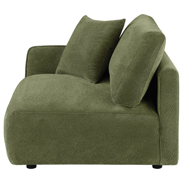 Elysia Chenille Upholstered Modular LAF Chair Green