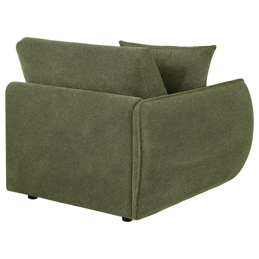 Elysia Chenille Upholstered Modular LAF Chair Green