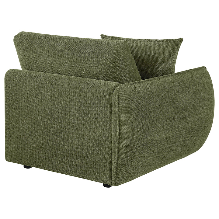 Elysia Chenille Upholstered Modular LAF Chair Green