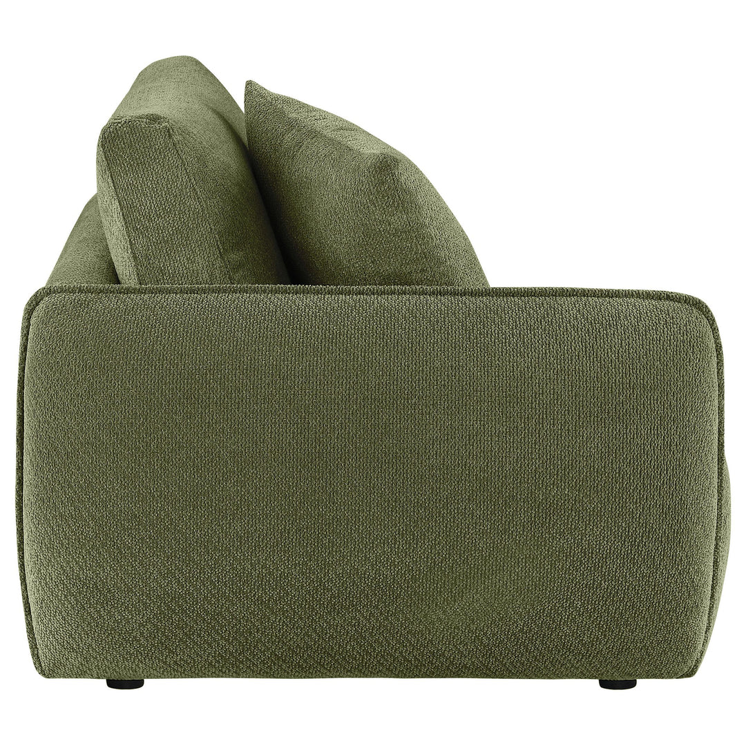 Elysia Chenille Upholstered Modular LAF Chair Green