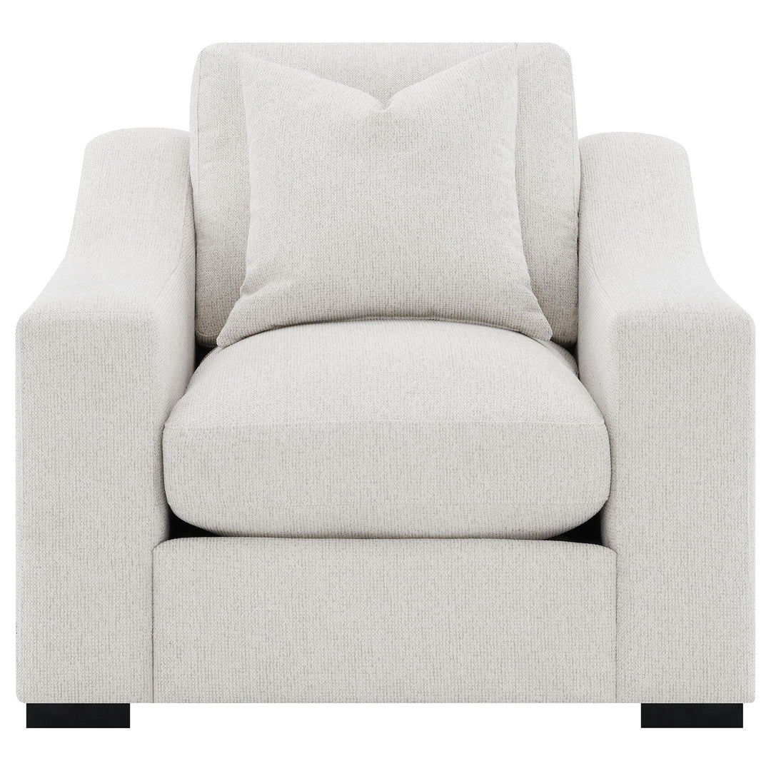 Ashlyn Fabric Upholstered Track Arm Accent Chair Sand