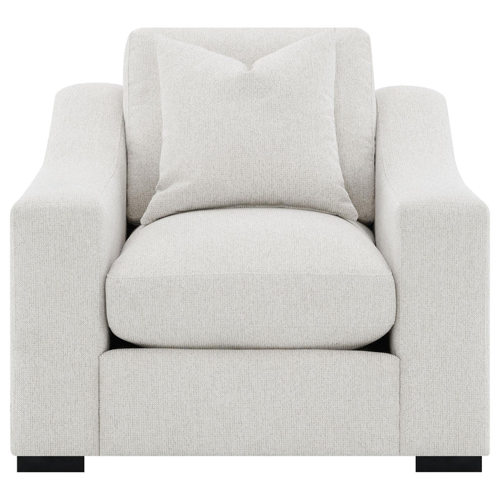 Ashlyn Fabric Upholstered Track Arm Accent Chair Sand