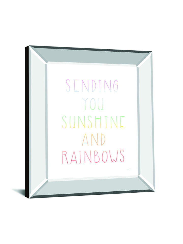Lets Chase Rainbows VI By Jenaya Jackson - Mirror Framed Print Wall Art - White