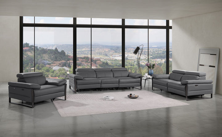 1246 - Modular Power Triple Reclining Sofa, Loveseat, And Chair Set With Power Headrests