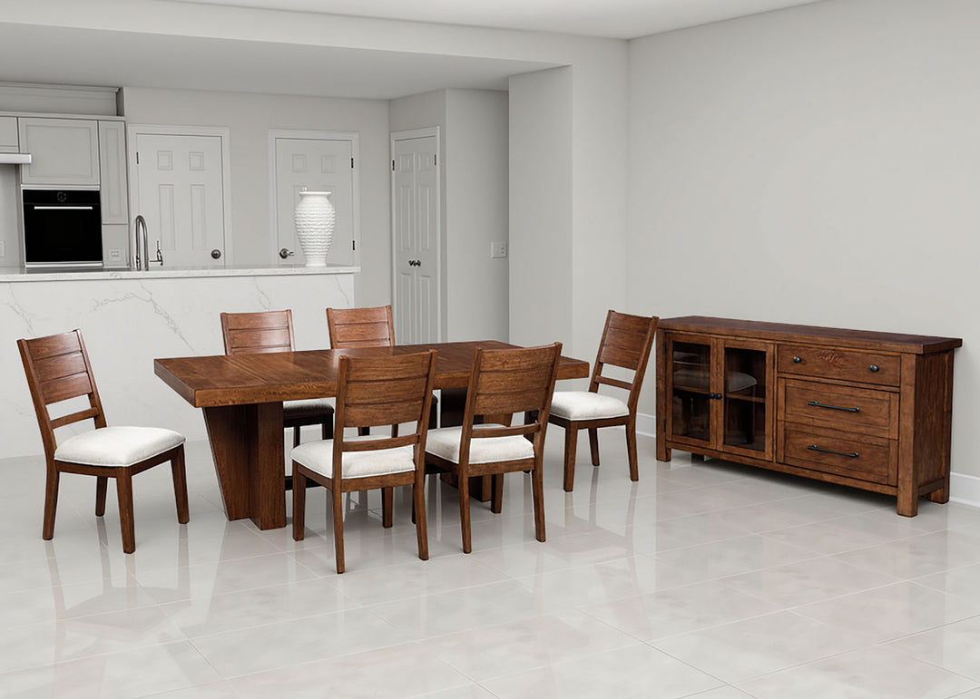 Kristiland - Dining Upholstered Side Chair 38"H (Set of 2) - Warm Brown