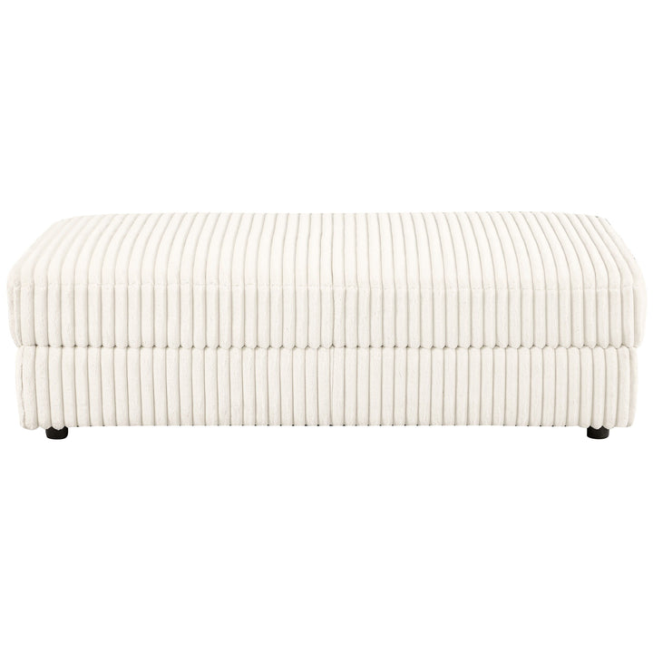 Emberson - Upholstered Rectangular Storage Ottoman - Ivory