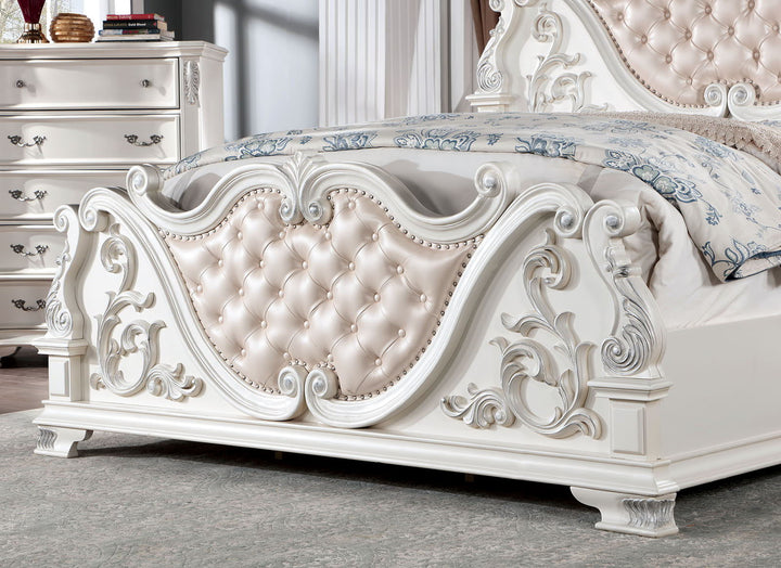 Esparanza - California King Bed - Pearl White