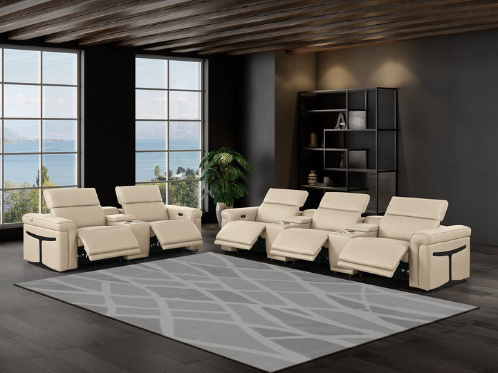 1126 - 8-Piece Modular Power Reclining Sofa &amp; Loveseat Set In With 5 Power Recliners &amp; Power Headrests