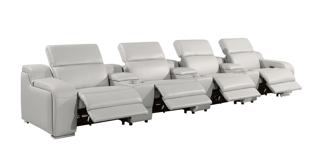 1116 - 7-Piece Modular Power Reclining Sofa In With 4 Power Recliners &amp; Power Headrests