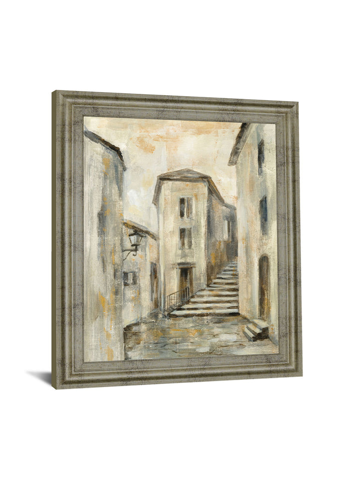 Golden Alleyway - 28" x 34" Framed Wall Art