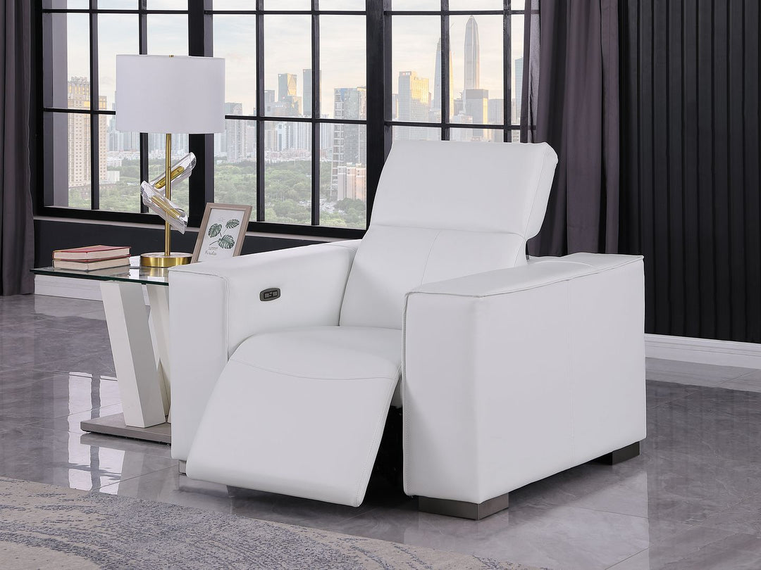 1208 - Leather Power Reclining Chair With Power Headrest