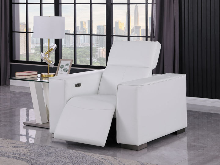 1208 - Leather Power Reclining Chair With Power Headrest