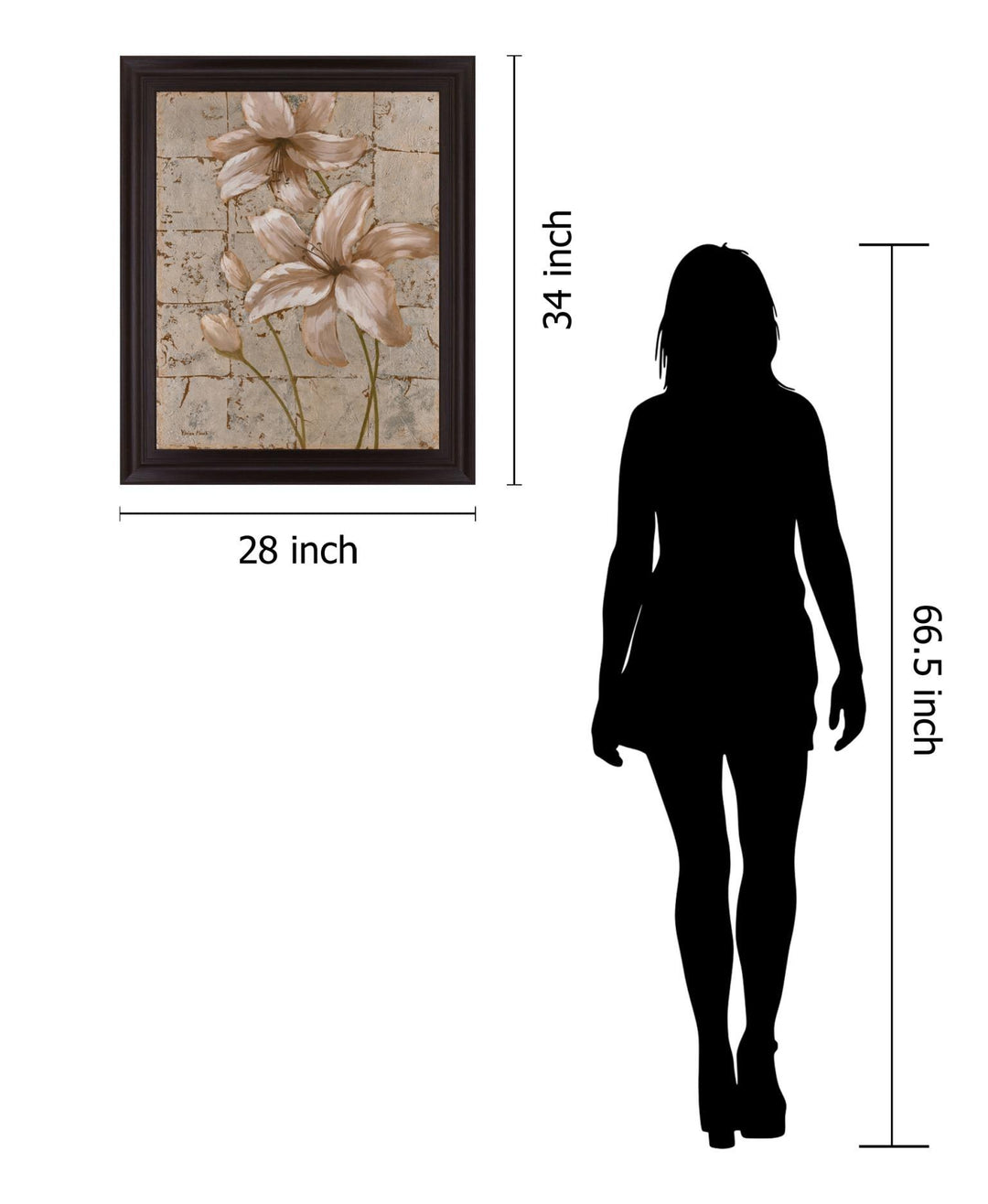 Blush Petals - 28" x 34" Framed Wall Art