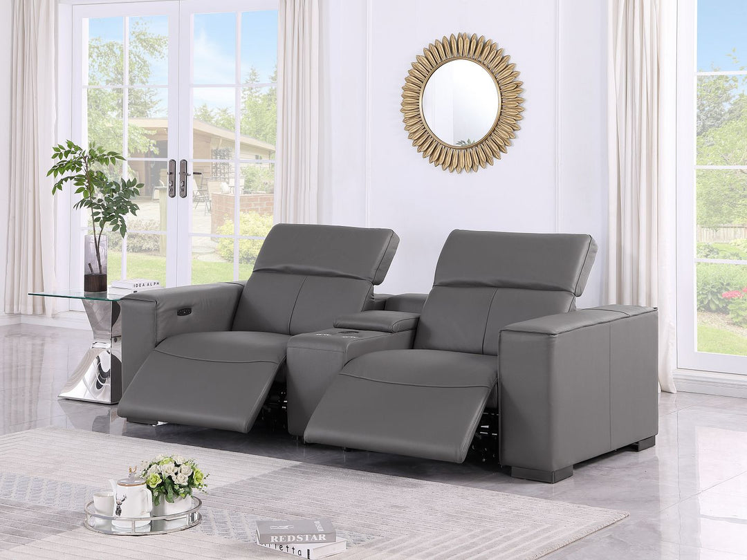 1208 - Dual Power Reclining Console Loveseat