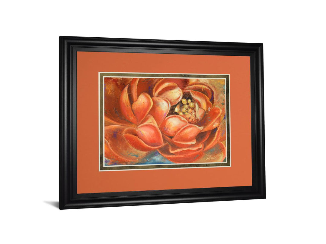 Red Lotus I By Patricia Pinto - Framed Print Wall Art - Red