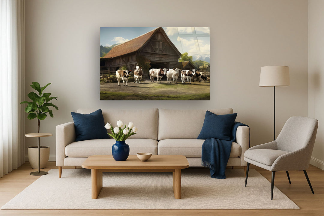 Morning Herd Gathering - 40" x 60" Framed Wall Art