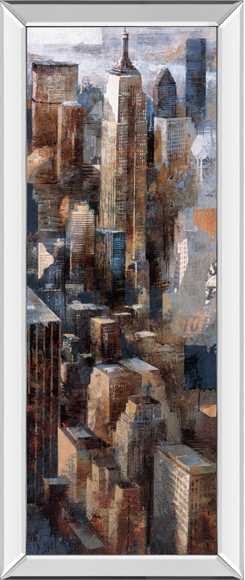 A View To Remember I By Marti Bofarull - Mirrored Frame Wall Art - Dark Brown