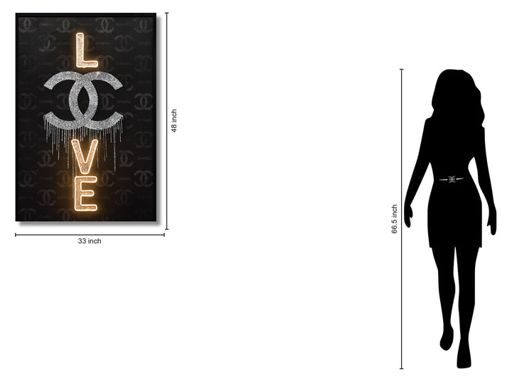 Glowing Urban Glam - 33" x 48" Framed Wall Art