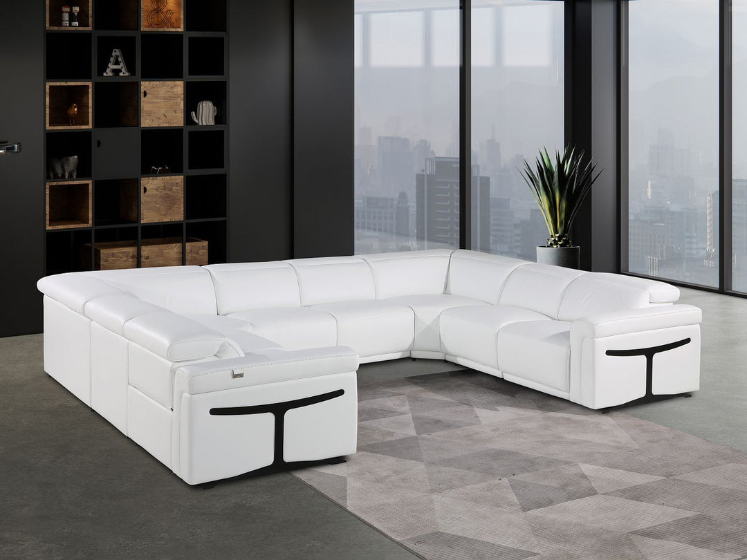 1126 - 8-Piece U-Shaped Sectional Sofa In With 4 Power Recliners & Power Headrests