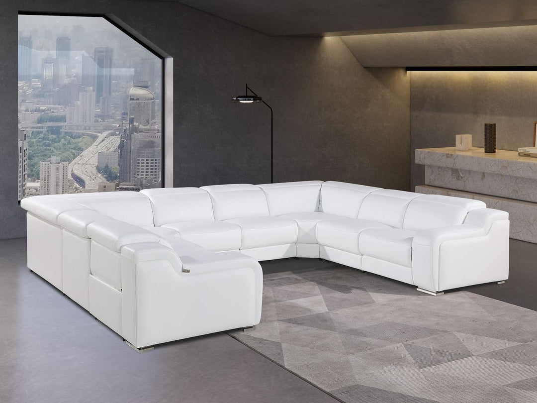 1116 - 8-Piece U-Shaped Sectional Sofa In With 4 Power Recliners & Power Headrests