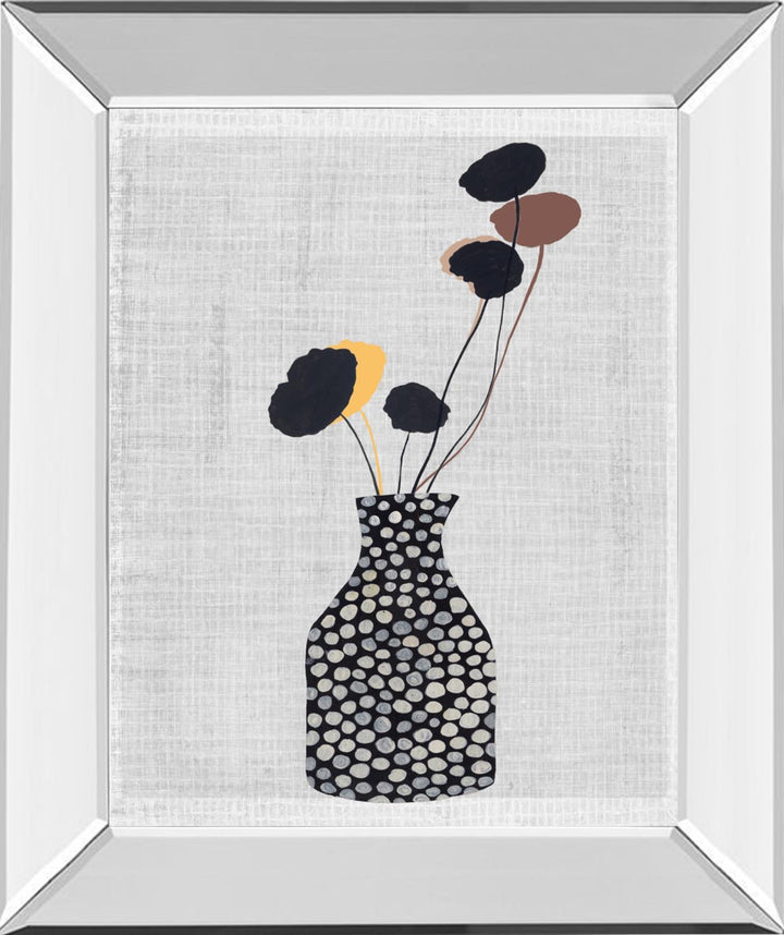 Decorated Vase with Plant II By Melissa Wang - Gray