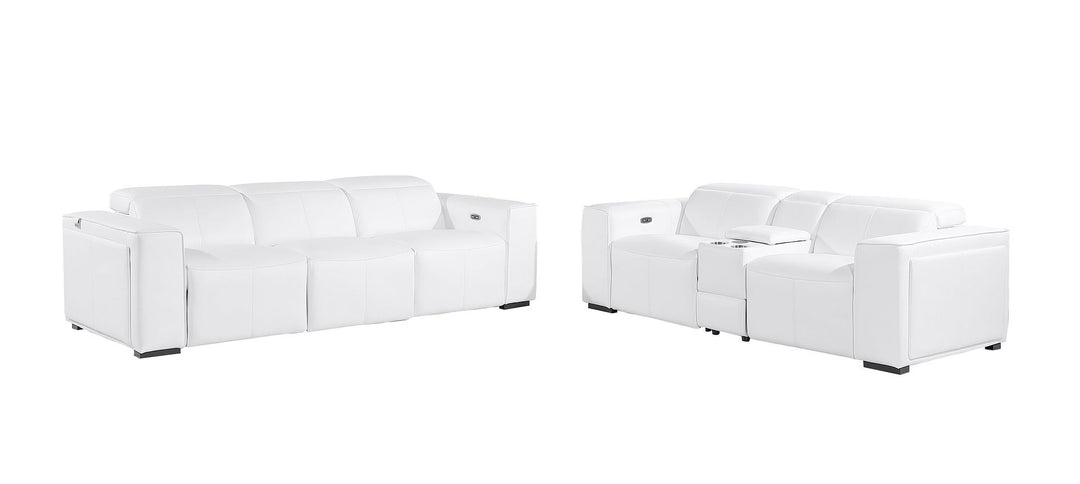 1224 - 6-Piece Modular Power Reclining Sofa And Console Loveseat Set In With 5 Power Recliners &amp; Power Headrests