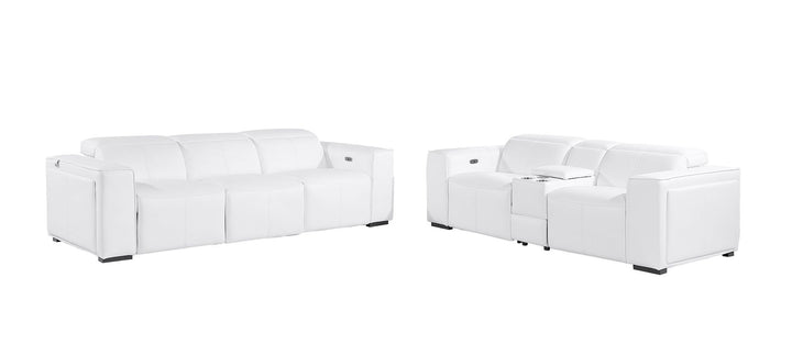 1224 - 6-Piece Modular Power Reclining Sofa And Console Loveseat Set In With 5 Power Recliners &amp; Power Headrests