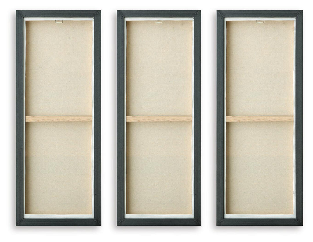 Larrondale - Wall Art Set (Set of 3) - Black / Gray / Brown