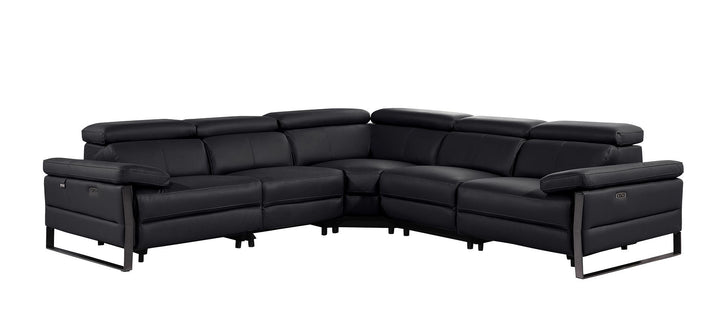 1246 - 5-Piece L-Shaped Modular Power Reclining Sectional With Power Headrests