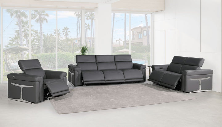 1126 - 6-Piece Modular Power Reclining Sofa, Loveseat &amp; Chair Set In With 6 Power Recliners &amp; Power Headrests