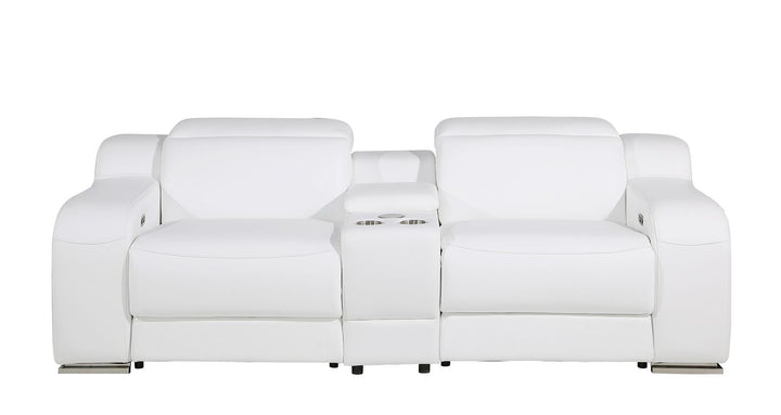 1116 - 3-Piece Modular Power Reclining Console Loveseat In With 2 Power Recliners &amp; Power Headrests