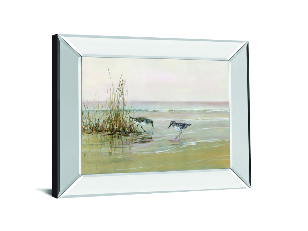 Early Risers I By Sally Swatland - Mirror Framed Print Wall Art - Beige