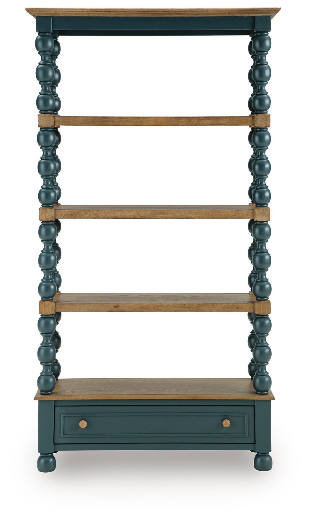 Finnworth - Bookcase - Blue / Brown