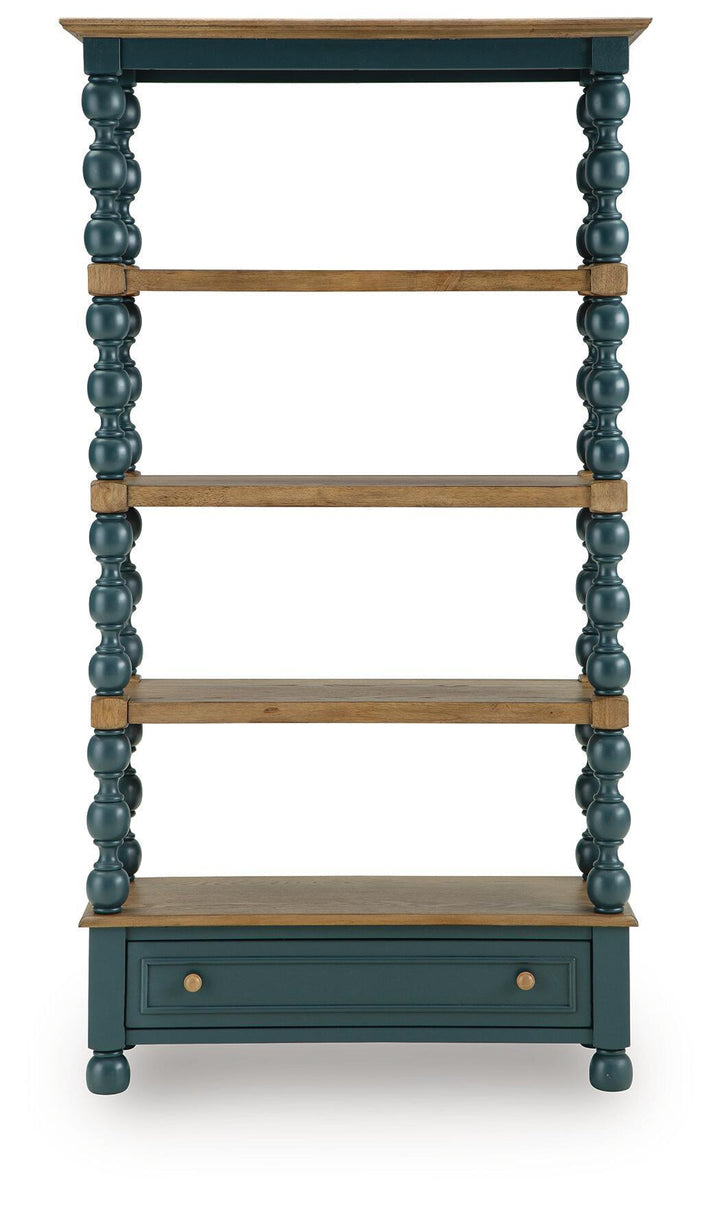 Finnworth - Bookcase - Blue / Brown