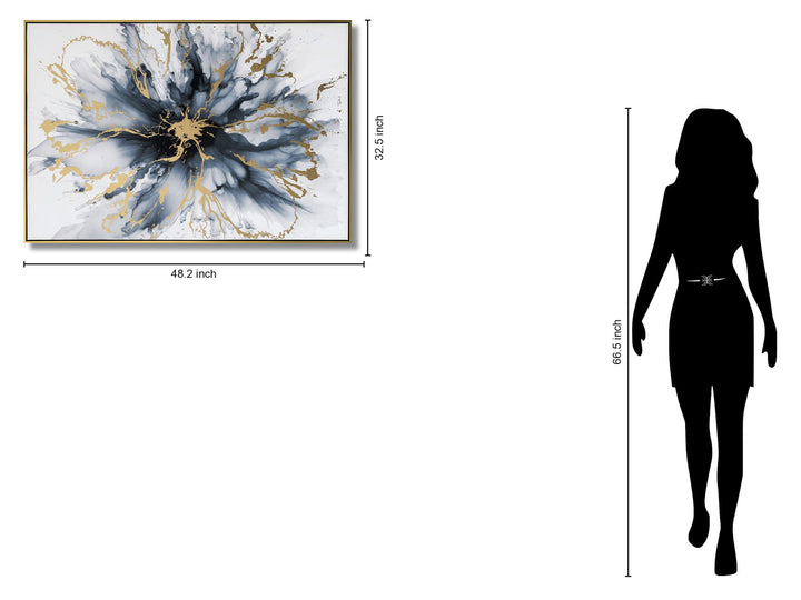 Molten Eclipse Burst - 33" x 48" Framed Wall Art