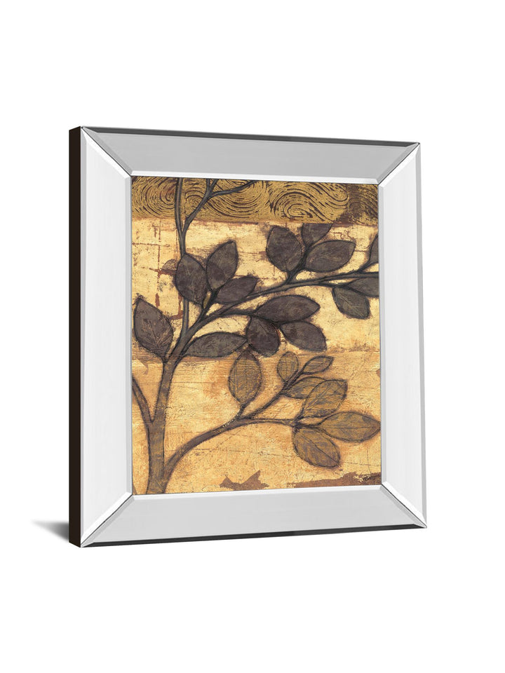 Bronzed Branches Il By Norman Wyatt, Jr. - Mirror Framed Print Wall Art - Dark Brown