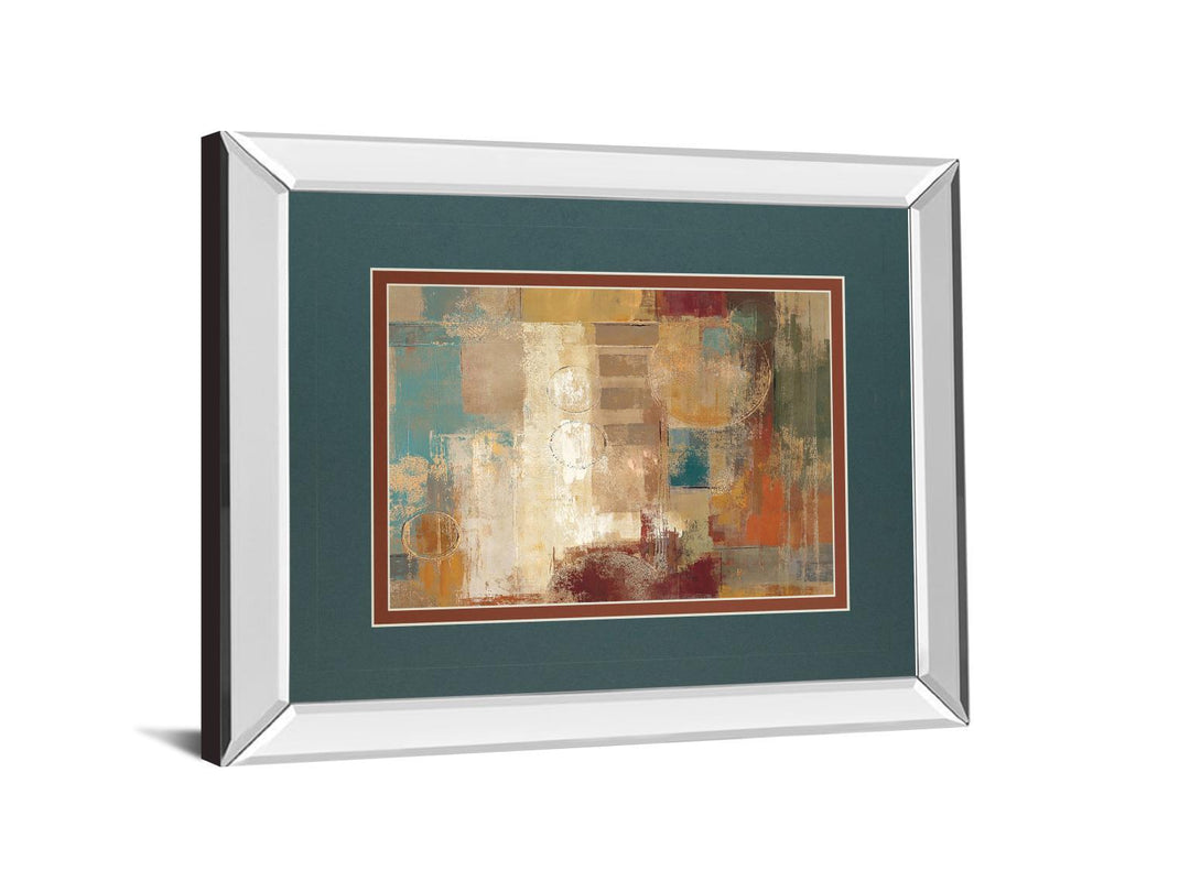 Oriental Trip Crop By Silvia Vassileva - Mirror Framed Print Wall Art - Red