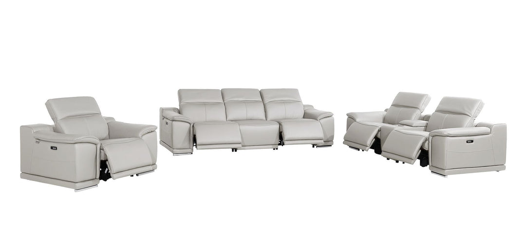 9762 - 7-Piece Modular Power Reclining Sofa, Loveseat And Chair Set With 5 Power Recliners In