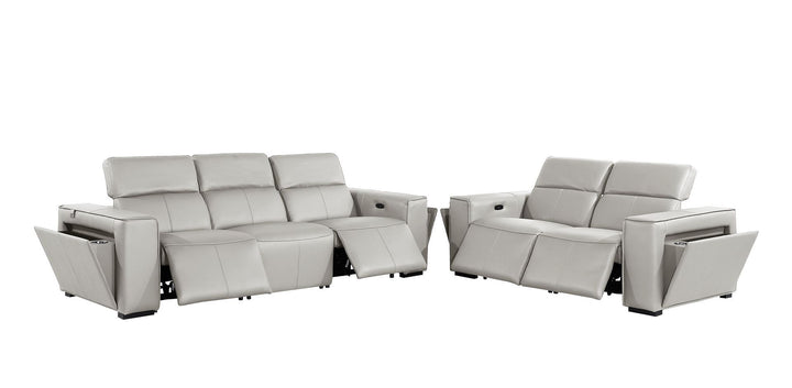 1224 - 5-Piece Modular Power Reclining Sofa And Loveseat Set In With 4 Power Recliners &amp; Power Headrests