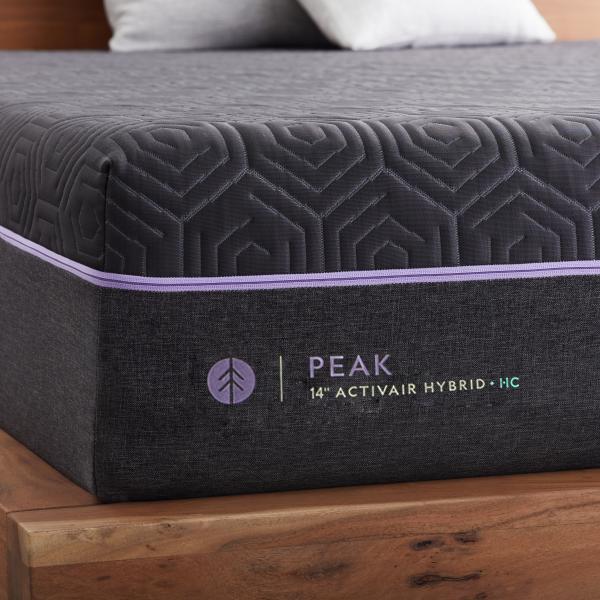 Peak - Split California King ActivAir™ Hybrid Mattress + HyperChill™ Cover - Black