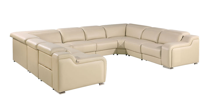 1116 - 8-Piece U-Shaped Sectional Sofa In With 4 Power Recliners &amp; Power Headrests