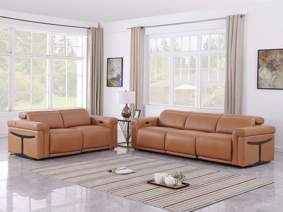1126 - 5-Piece Modular Power Reclining Sofa And Loveseat Set In With 4 Power Recliners & Power Headrests